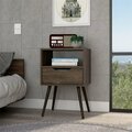 Depot E-Shop Emma Nightstand, Dark Walnut DE-MLC6731